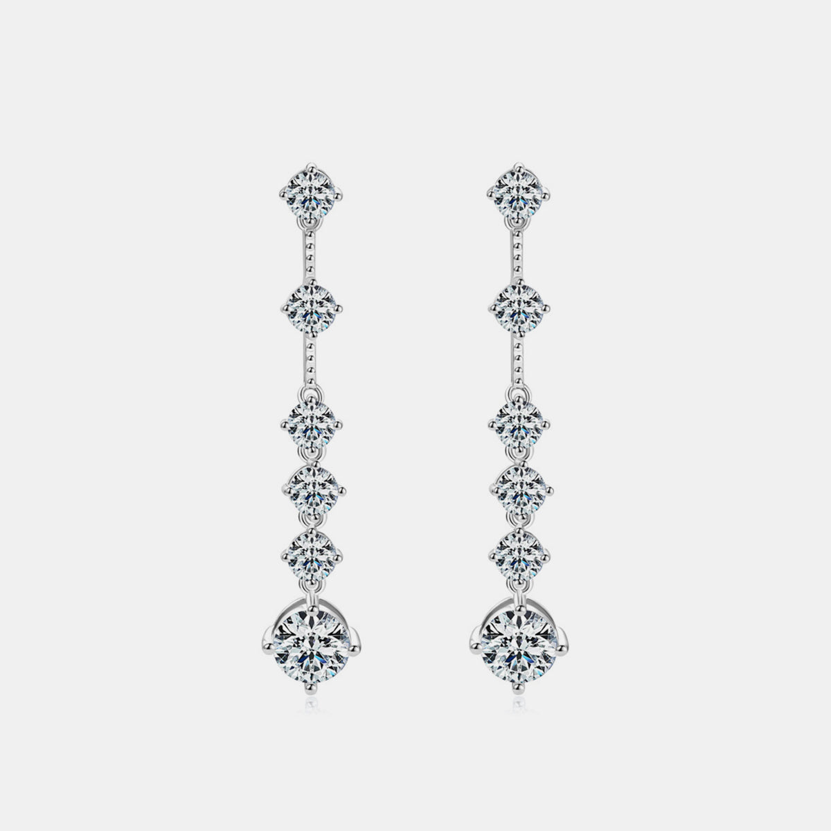 4 Carat Moissanite 925 Sterling Silver Earrings