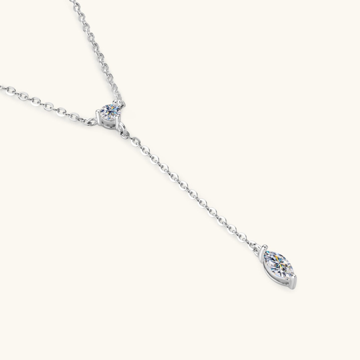 Collier en argent sterling 925 avec moissanite